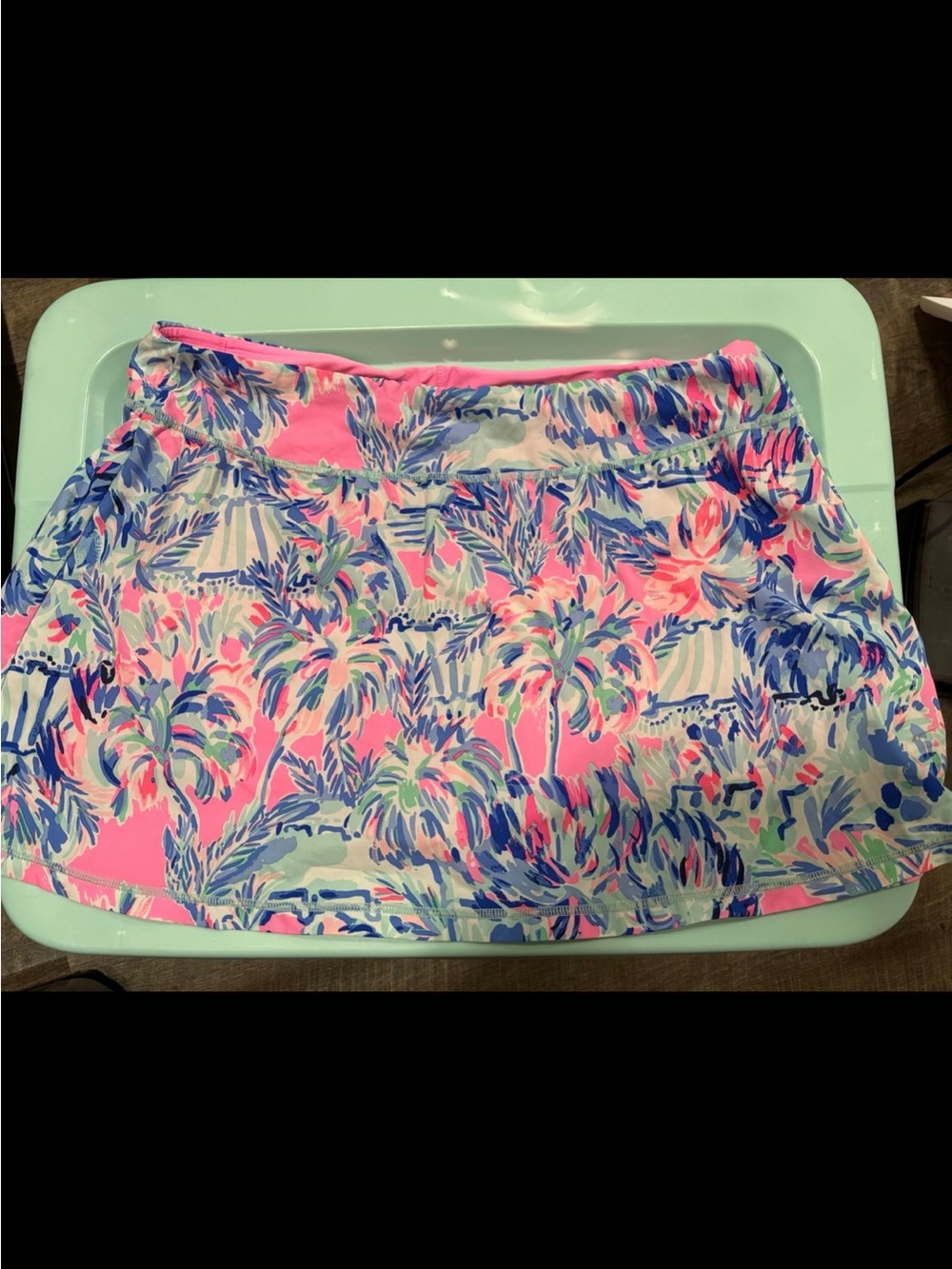 Lilly Pulitzer Pink Palm Print Mini Skirt tennis pickleball